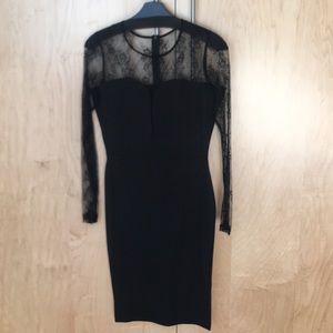 Kardashian Kollection black lace detail dress.